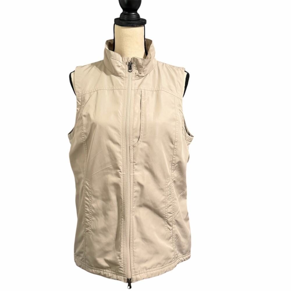 Orvis Women's Beige Safari Fishing Outdoor Vest Sz M Performance Lightweight